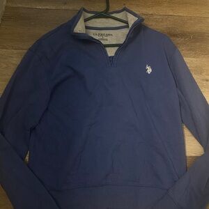 U.S. Polo Assn. Men's Blue Zip-Up Sweater
